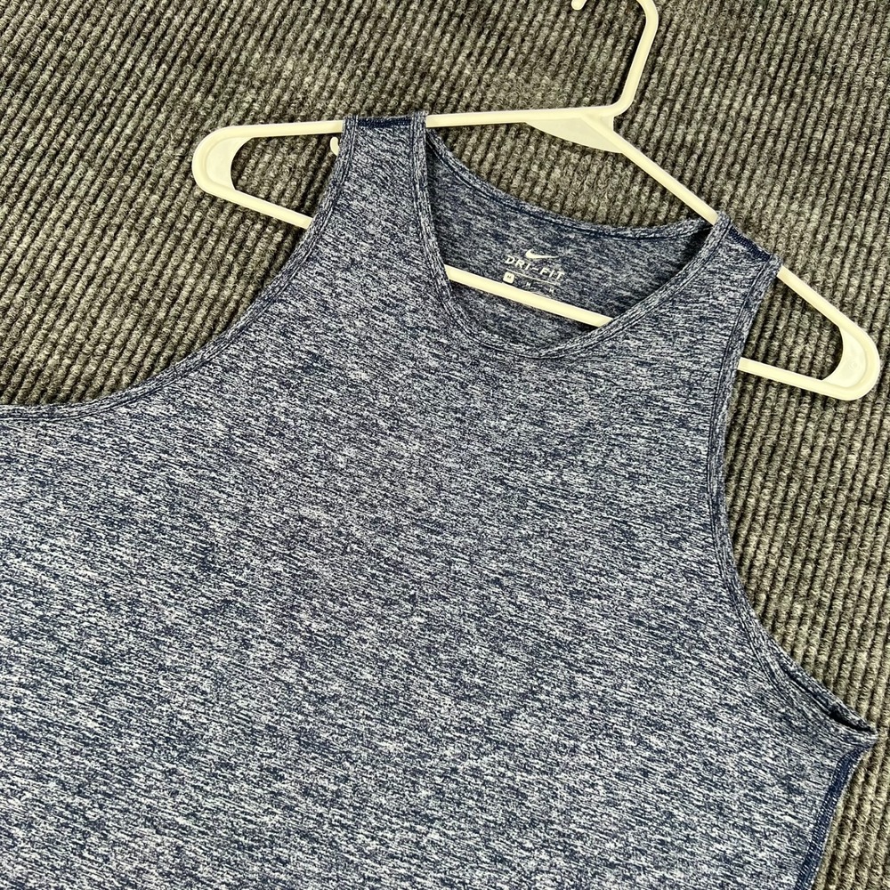 Nike Dri Fit Active Tank Top Womens Medium Blue Sleeveless Training Running Gym